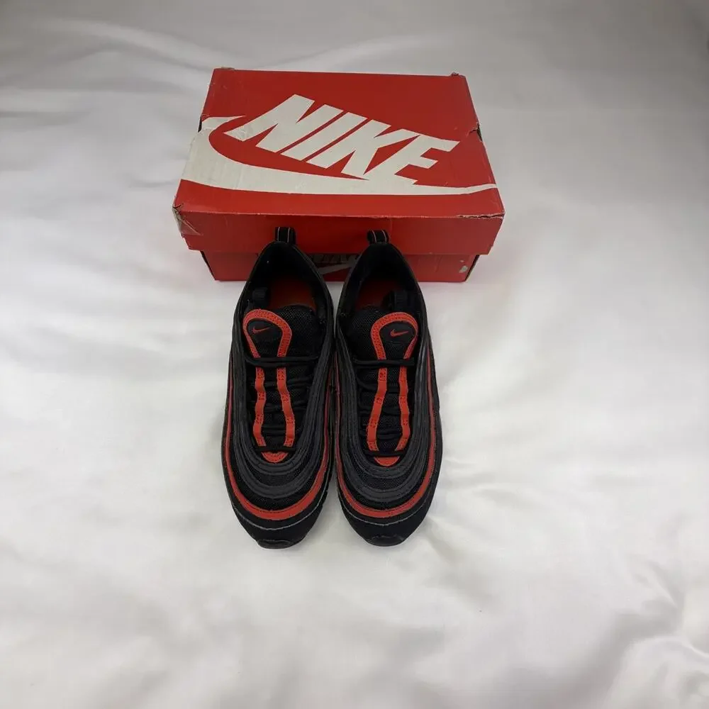 Nike Air Max 97 GS Black Chile Red Size 4Y 921522-023 Womens 5.5